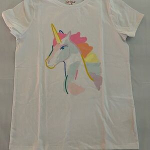 Cat & Jack White Unicorn T-Shirt Girls Size XL(14) NWT